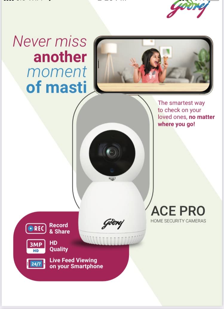 Godrej ACE PRO 3MP Wifi Camera
