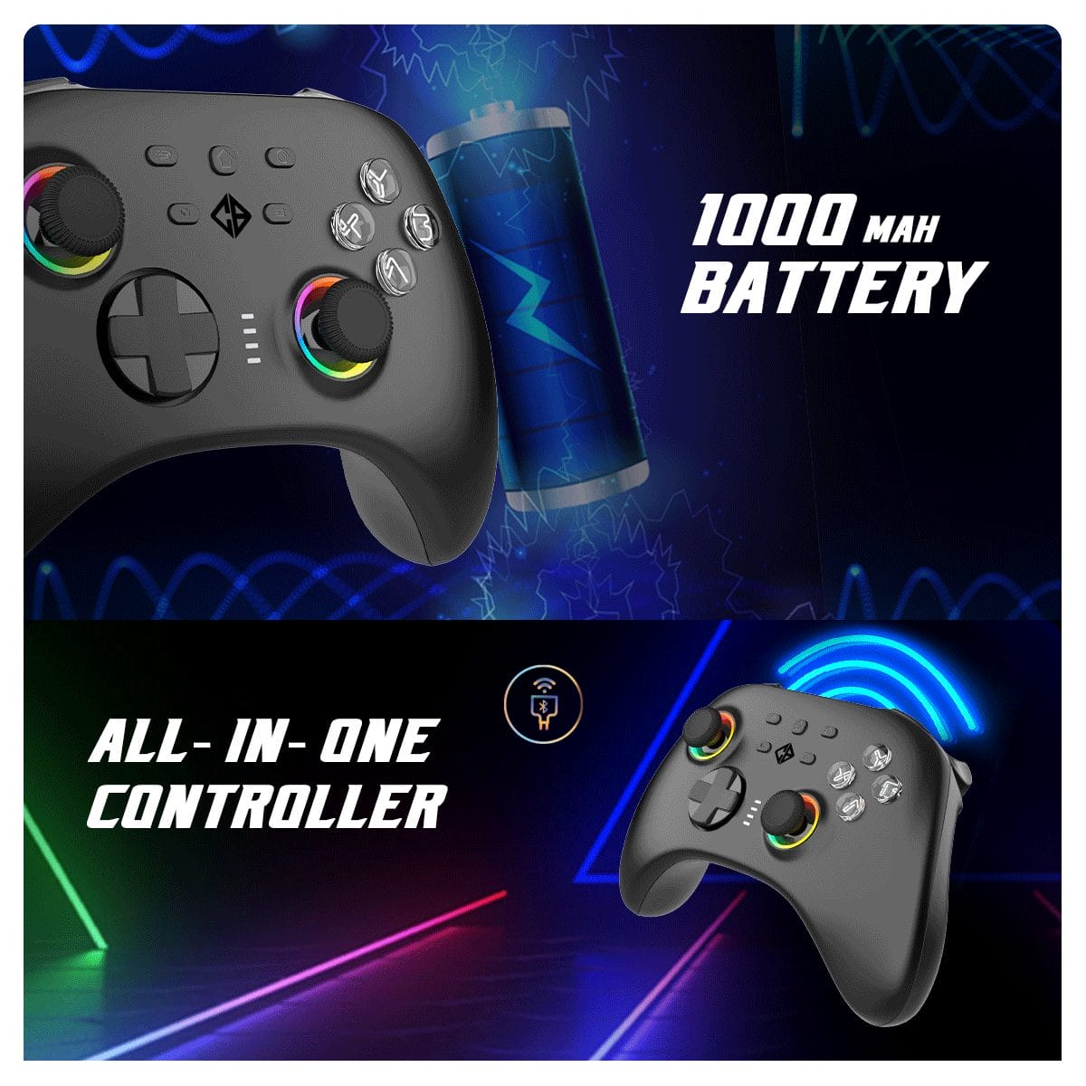 Cosmic Byte Stellaris Tri-Mode Wireless-Bluetooth-Wired Gamepad