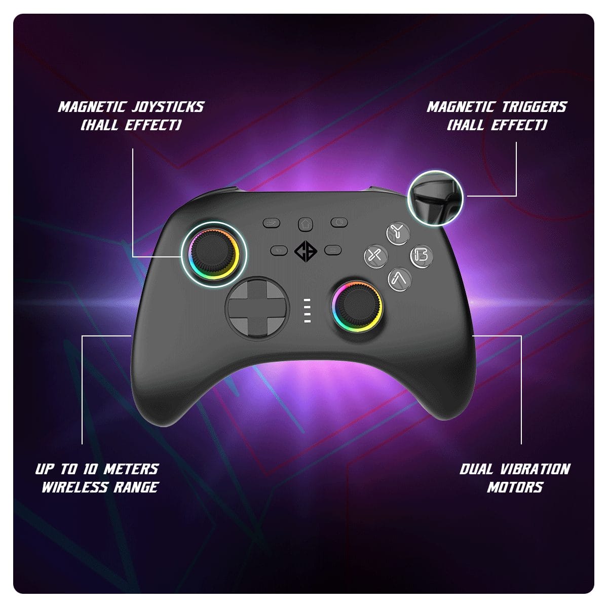 Cosmic Byte Stellaris Tri-Mode Wireless-Bluetooth-Wired Gamepad