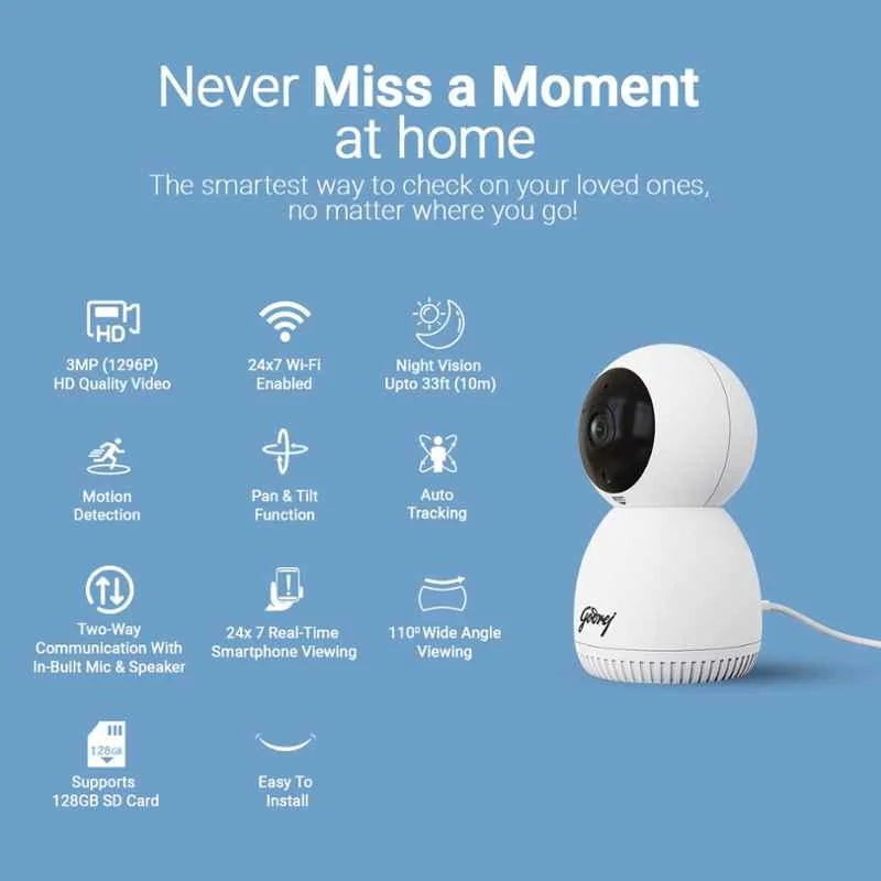 Godrej ACE PRO 3MP Wifi Camera